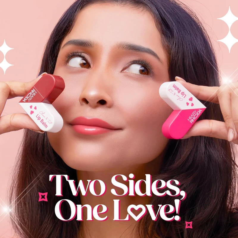 Hilary Rhoda Clear & Tint Lip Balm | Infused with Aloe Vera & Shea Butter | Hydrates & Nourishes Lips | 2 Sided Lip Balm | Glides on lips Smoothly - 2.27g*2 (Coral Love - Shade 03) thumbnail 3